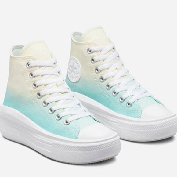 Converse Women's High-Top Sneakers - Mint and Cream - Picture 15 of 16